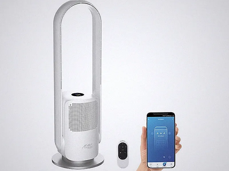 Sichler Turmventilator Rotorloser 2in1 360° Luftreiniger WLAN App für Hitze NEU