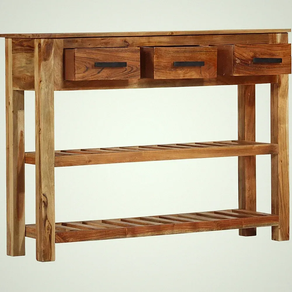 Sideboard mit 3 Schubladen Anrichte Flur Kommode Schrank Massivholz vidaXL