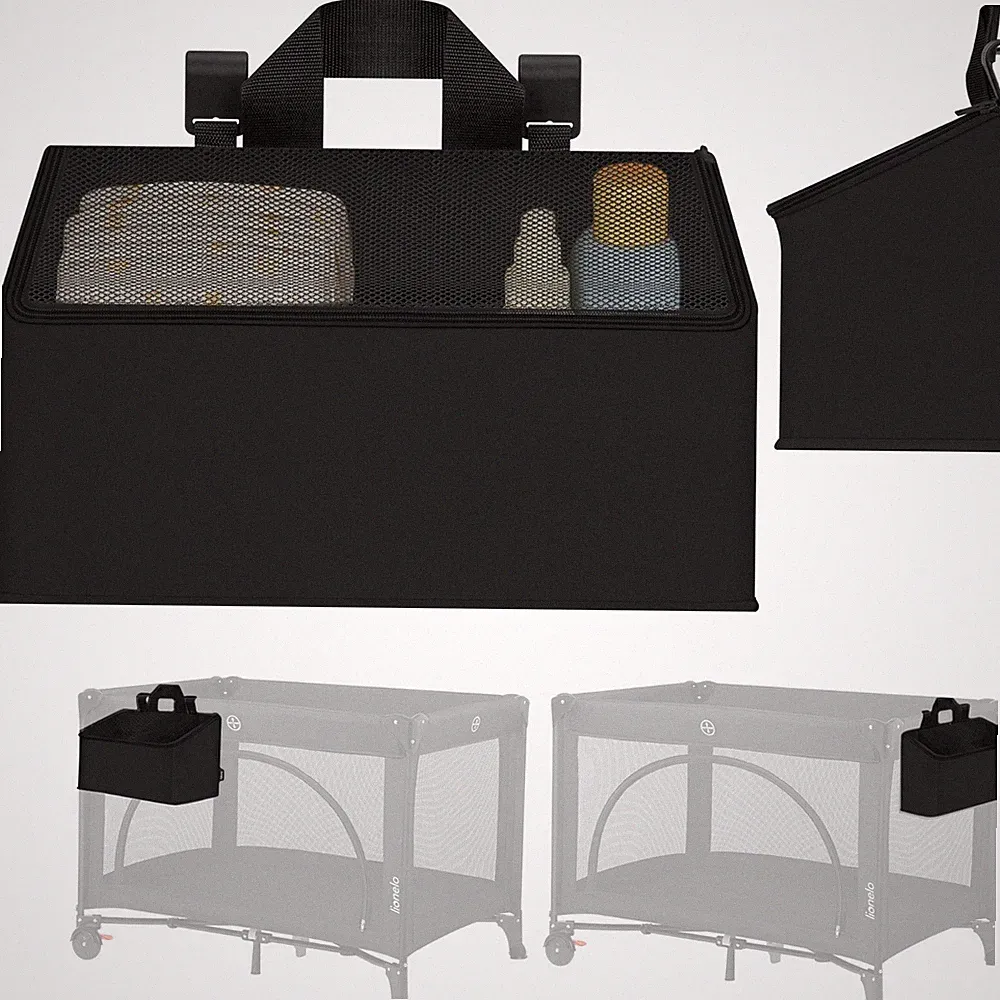 Sidepocket Organizer für Reisebetten Kinderbetten und Laufgitter