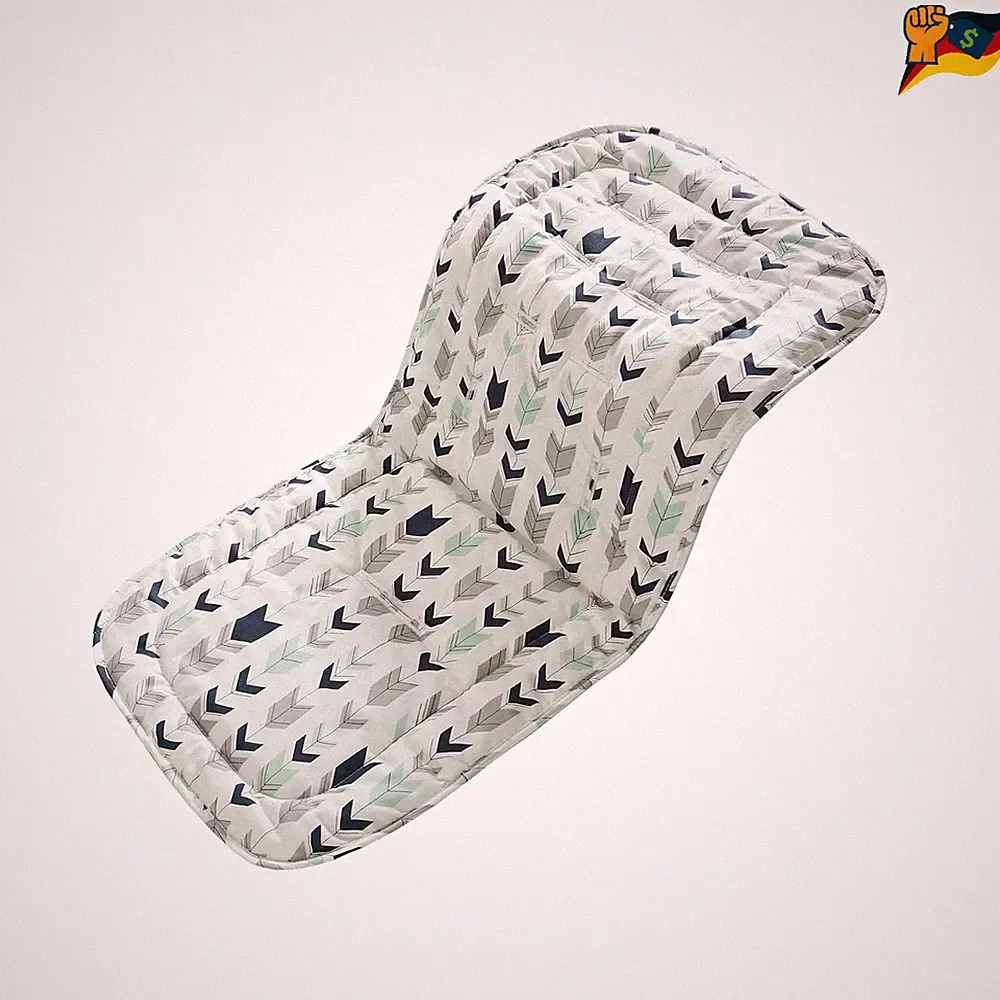 Sitzauflage Kinderwagen 34x78cm Baumwolle Weich Reversibel Baby Zubehör