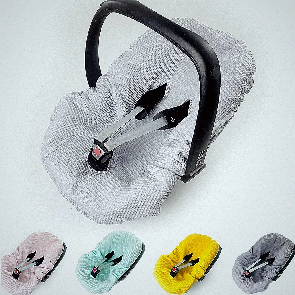 Sommerbezug Babyschale Bezug Universal Waffel Baumwolle Schonbezug