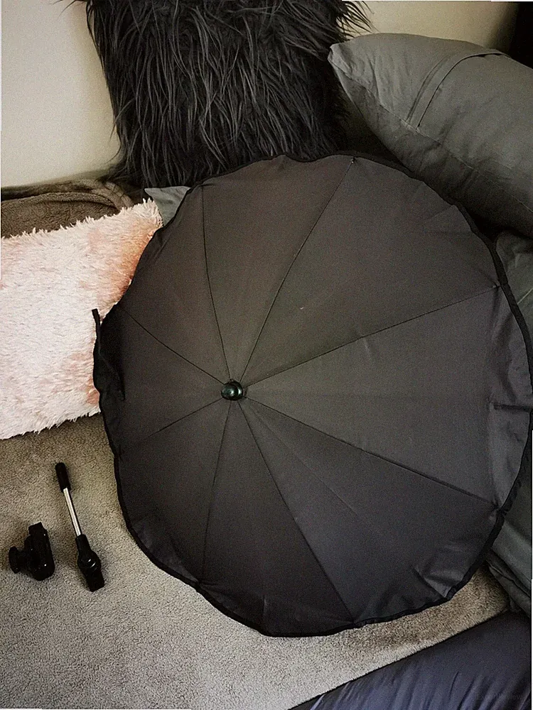 Sonnenschirm, Dunkelbraun, Schirm, Neuwertig, Kinderwagen, Universal