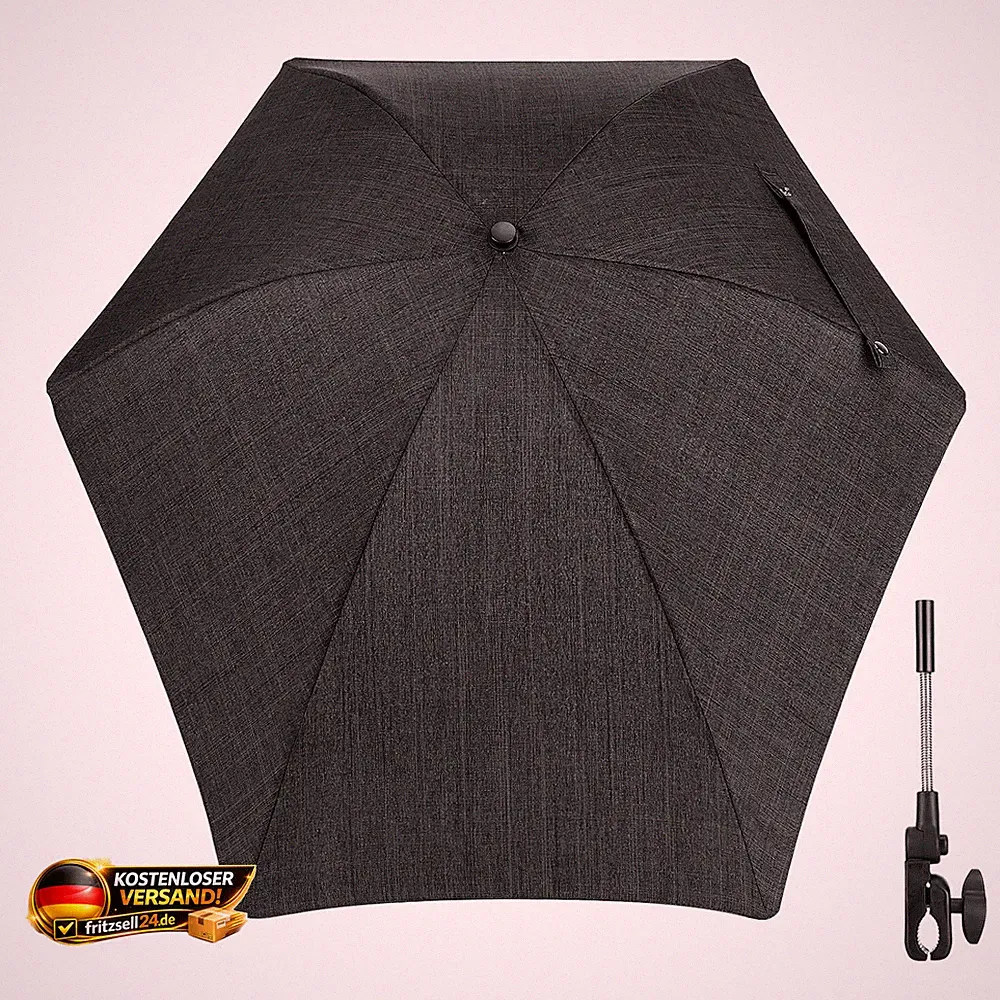 Sonnenschirm für Kinderwagen UV Schutz 50+ 78cm Durchmesser Buggy Schirm