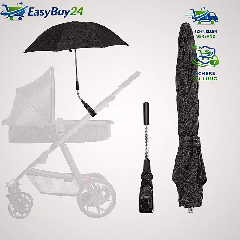 Sonnenschirm für Kinderwagen UV Schutz UPF50+ 71 cm Durchmesser