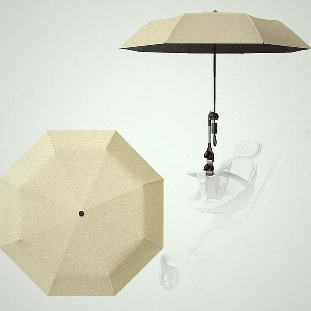 Sonnenschutz Regenschirm für Kinderwagen für ultimativen Schatten und Stil