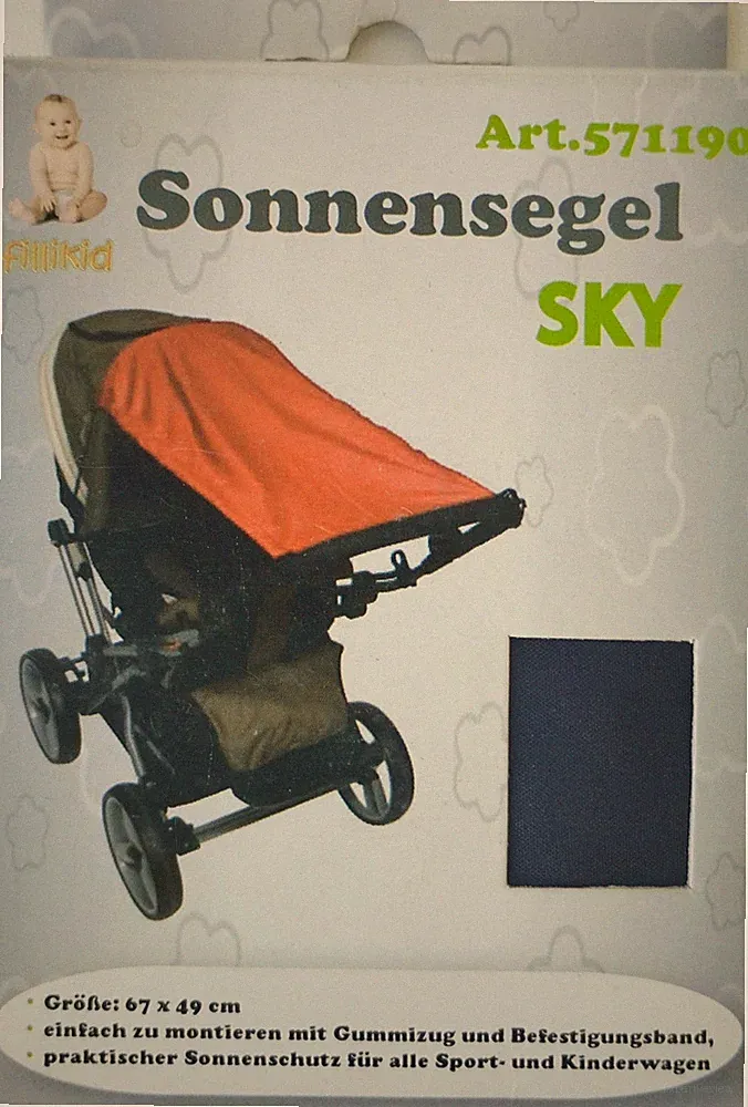 Sonnensegel Firma Fillikid für Kinderwagen Sportwagen Fb.marine