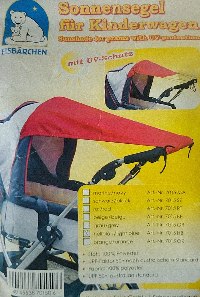 sonnensegel kinderwagen blau