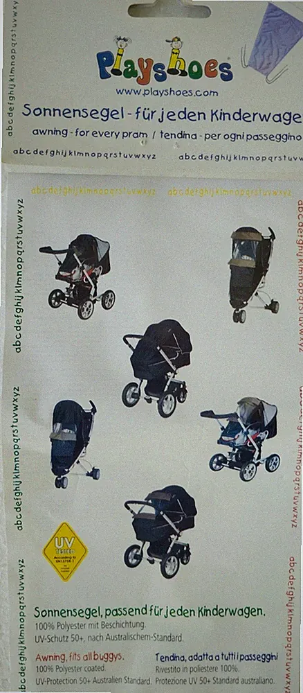 Sonnensegel Firma Playshoes UV 50+ für Kinderwagen, Buggy Sportwagen Fb.Braun