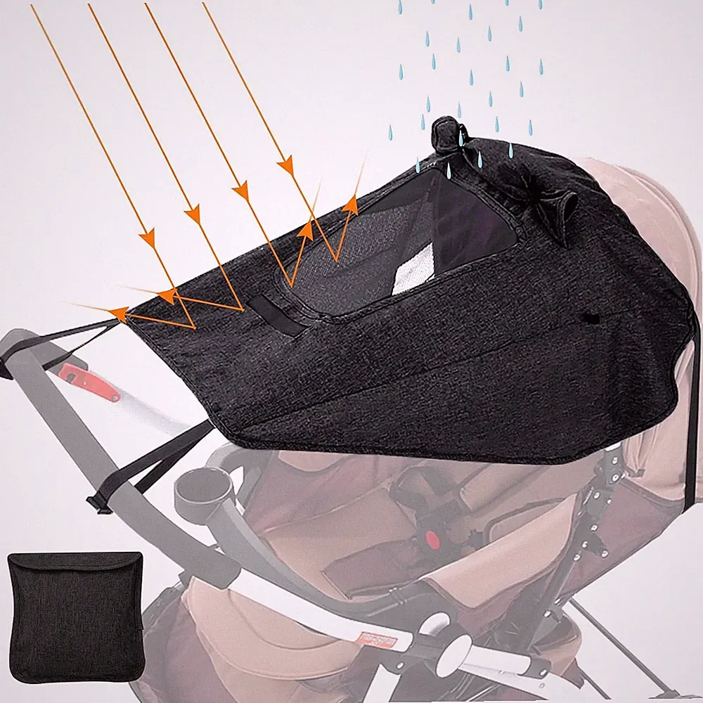 Sonnensegel Kinderwagen UV Schutz 50+ Universal Staubdicht Winddicht Buggy