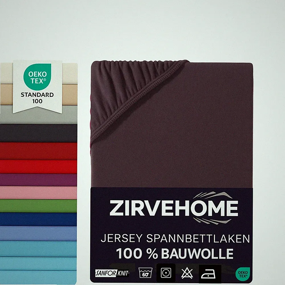 Spannbettlaken 100% Baumwolle Jersey | Bettlaken Matratzenbezug | Spannbetttuch