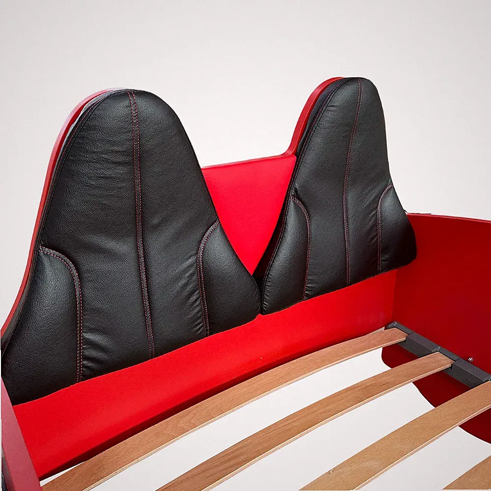 Sportsitze für Autobett Rio Premium Schwarz Rot Kinderbett Zubehör