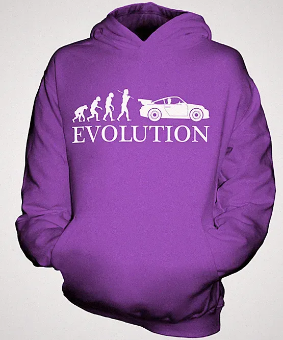 SPORTSWAGEN EVOLUTION DES MENSCHEN KINDER KAPUZENPULLOVER HOODIE JUNGEN MÄDCHEN
