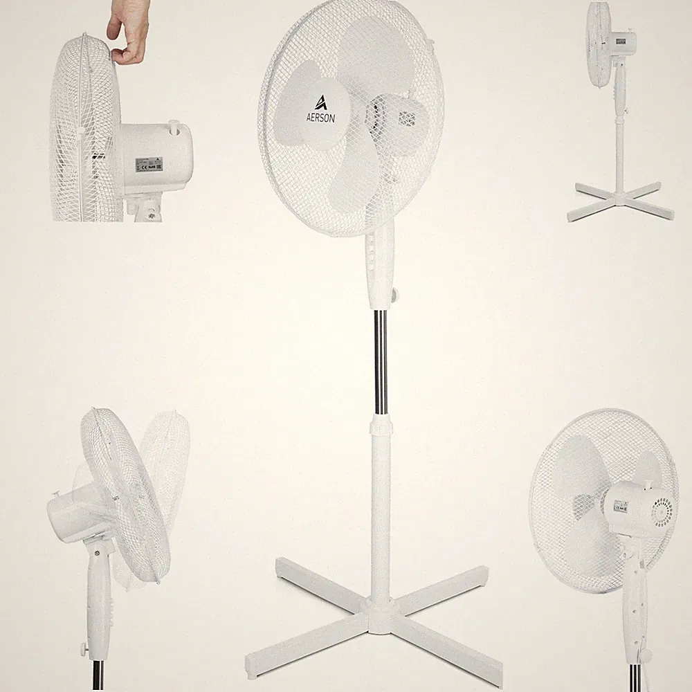 Standventilator Ventilator Windmaschine Luftkühler Oszillierend 50W Weiß Lüfter