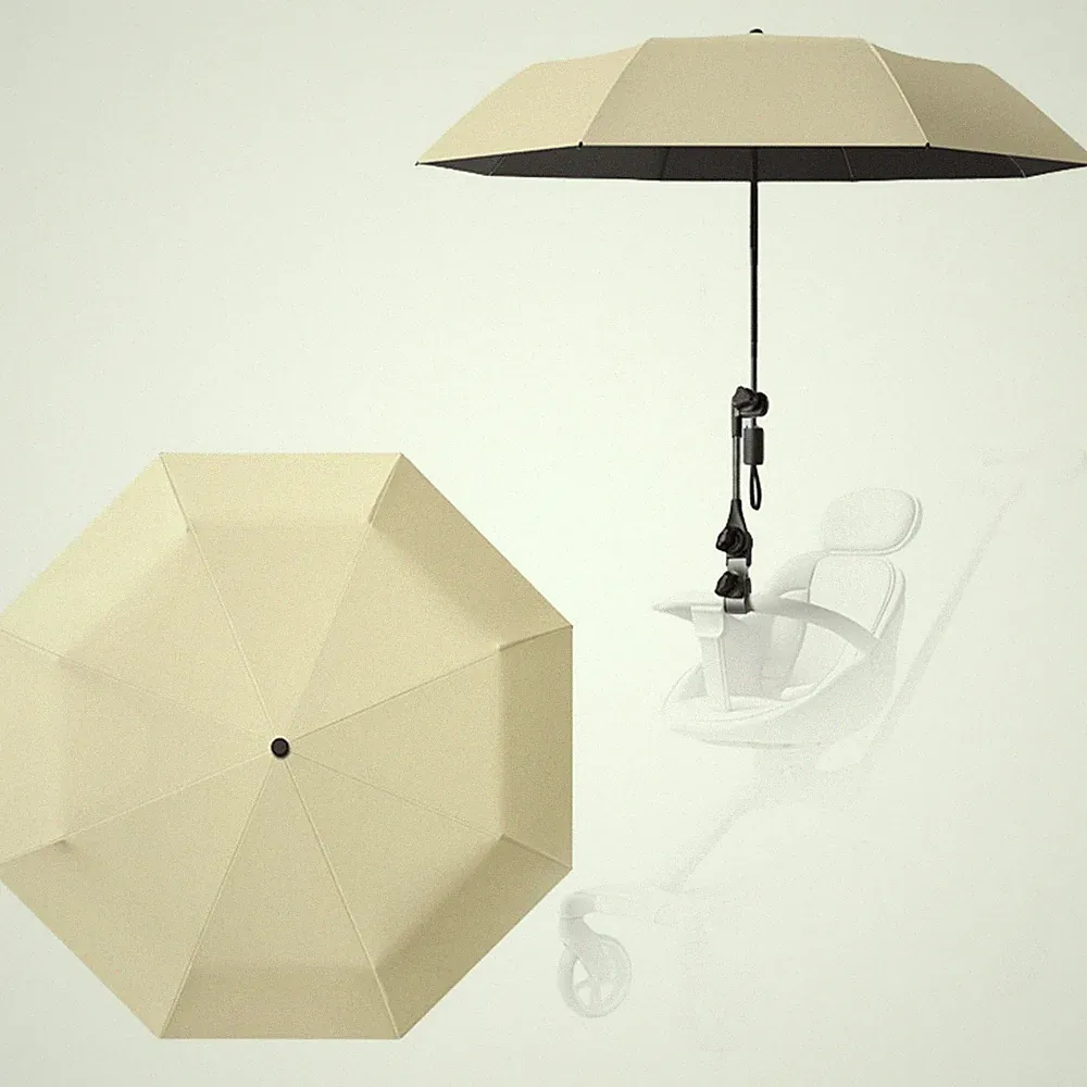 Stylischer Kinderwagen Sonnenschirm UPF 50 Schutz und geräumigem
