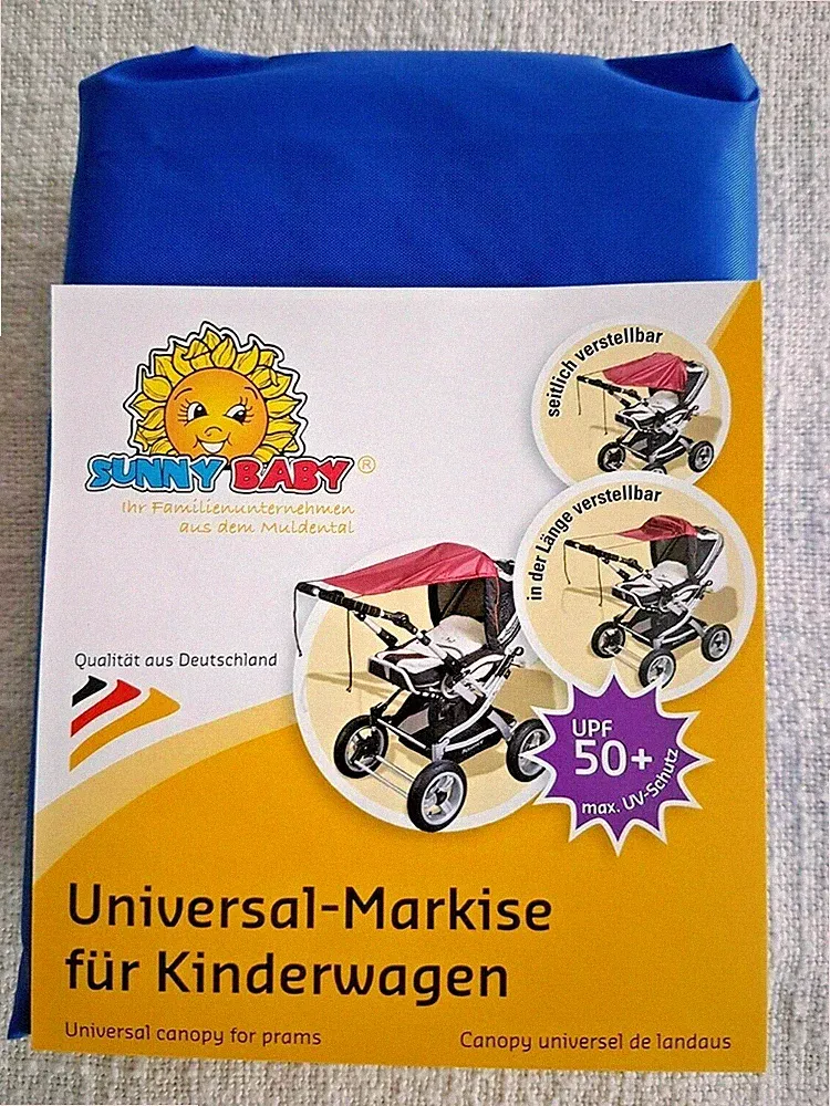 Sunny-Baby Sonnensegel, UV-Schutz, Kinderwagen- u. Sportkarre, royalblau, Neu