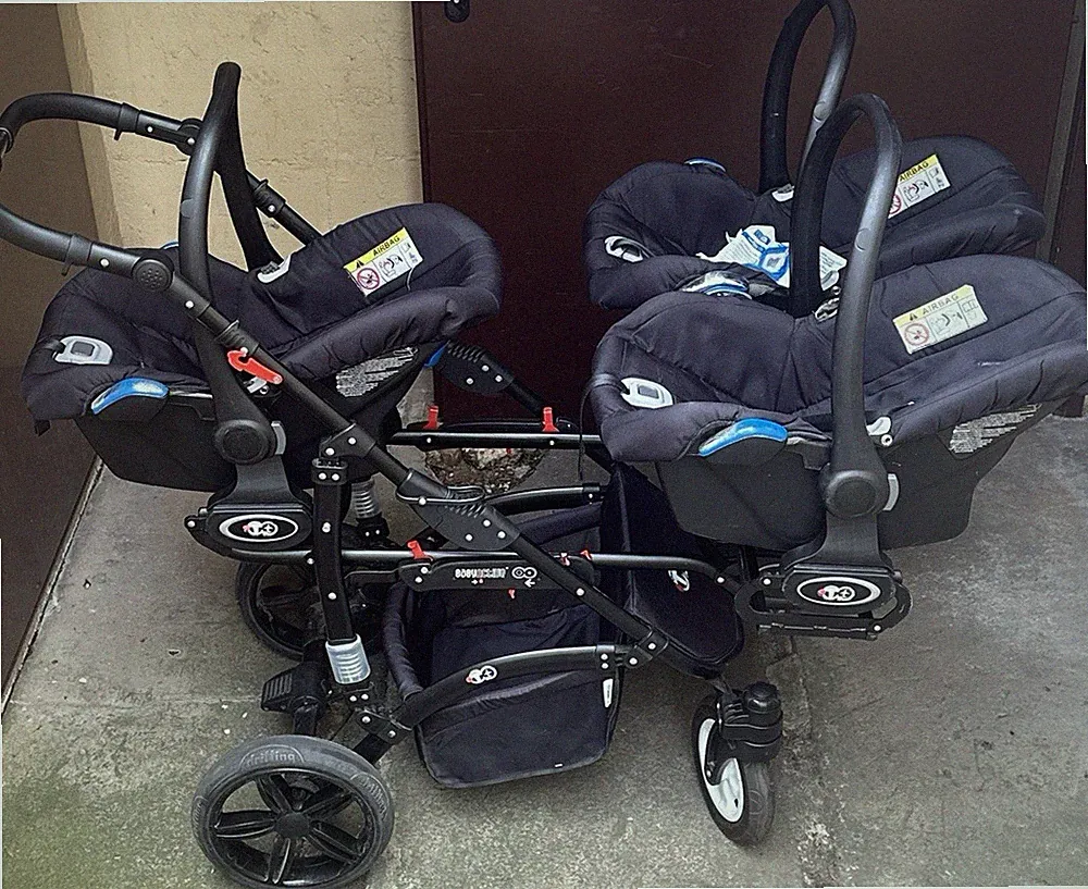 Tako Trippy Dreisitzer Kinderwagen schwarz, umbaubar, faltbar, geländegängig