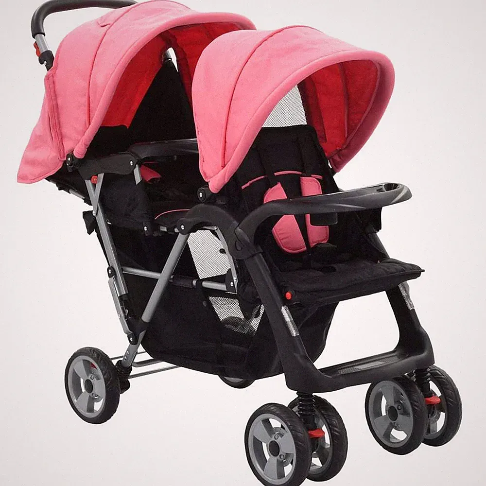 Tandem Kinderwagen Stahl Babywagen Kombikinderwagen Reisebuggy Babybett neu