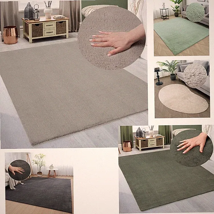 Teppich Arabell waschbar Kunstfell flauschiger Kuschelteppich Anti-Rutsch Fell