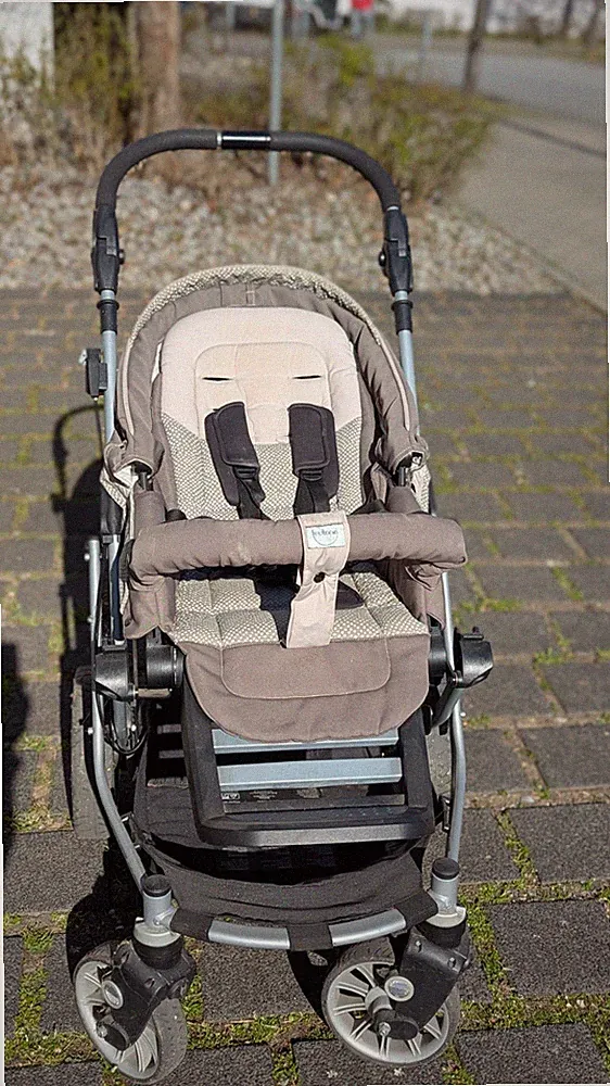 Teutonia 3-1 Kinderwagen + Eine Babyschale+ Regenschutz