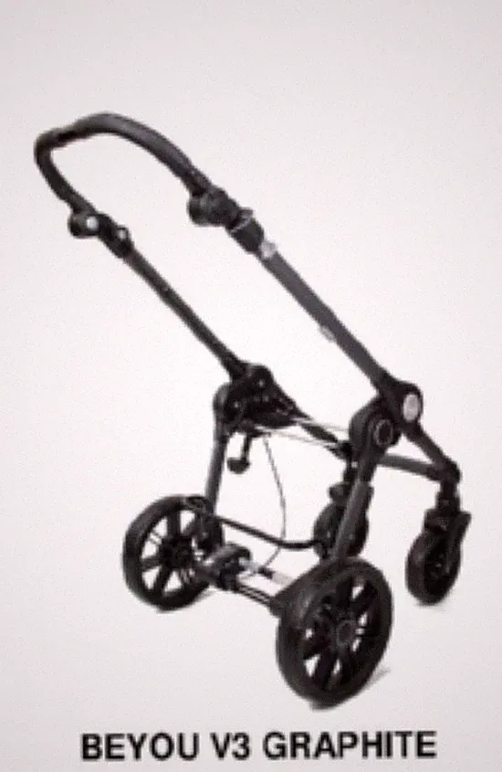 Teutonia Baby Kinderwagen Gestell Beyou Elite Graphite Rad 7R - Zustand Sehr Gut