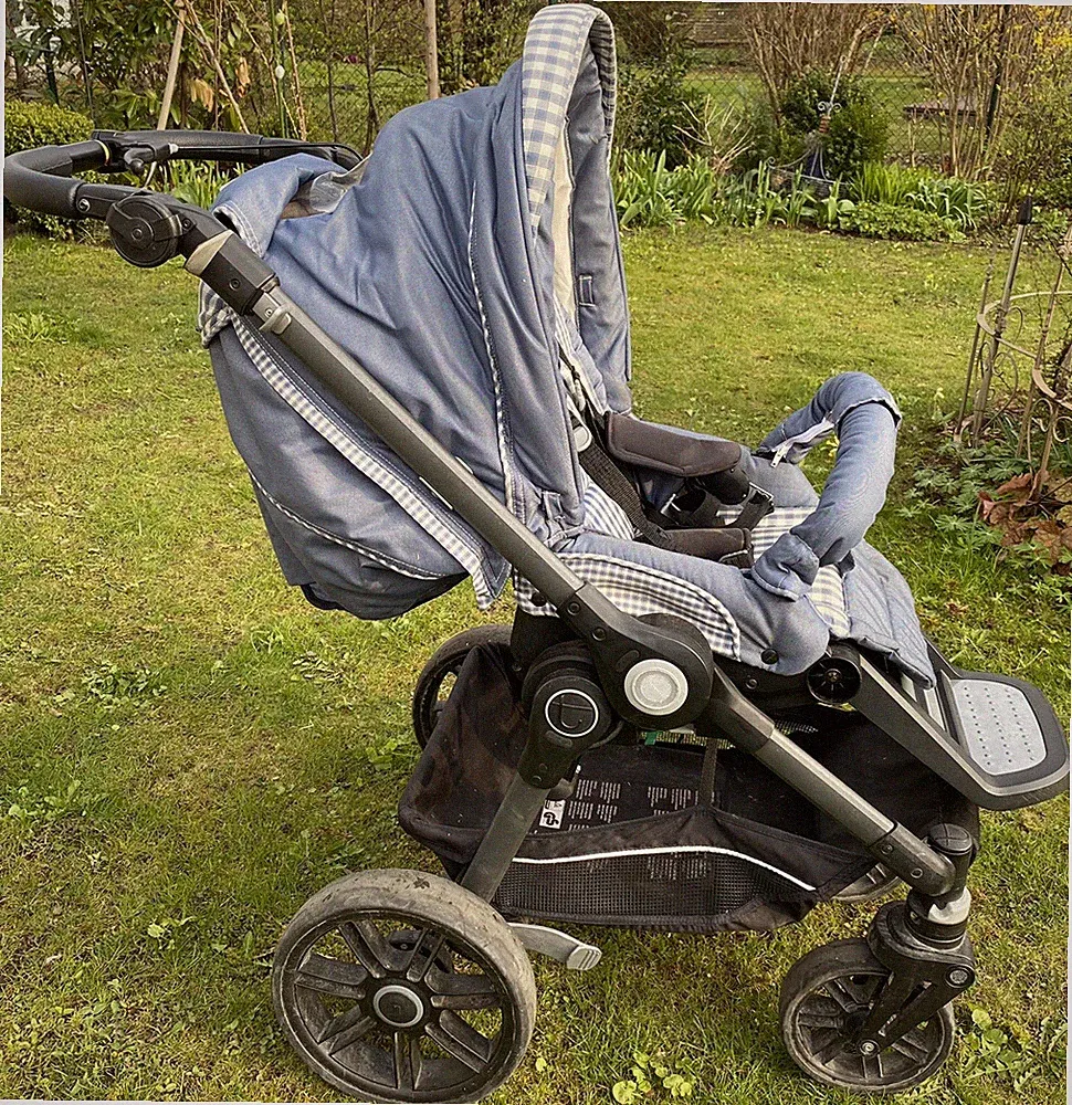 Teutonia Kinderwagen blau
