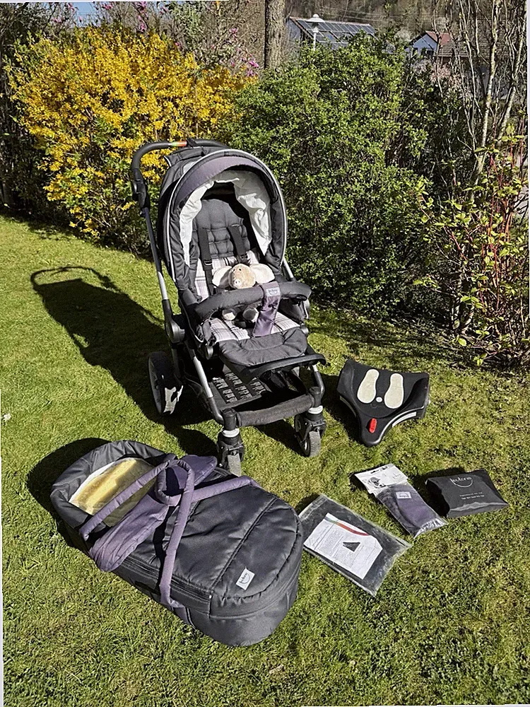 Teutonia Kinderwagen klappbar mit viel Zubehör