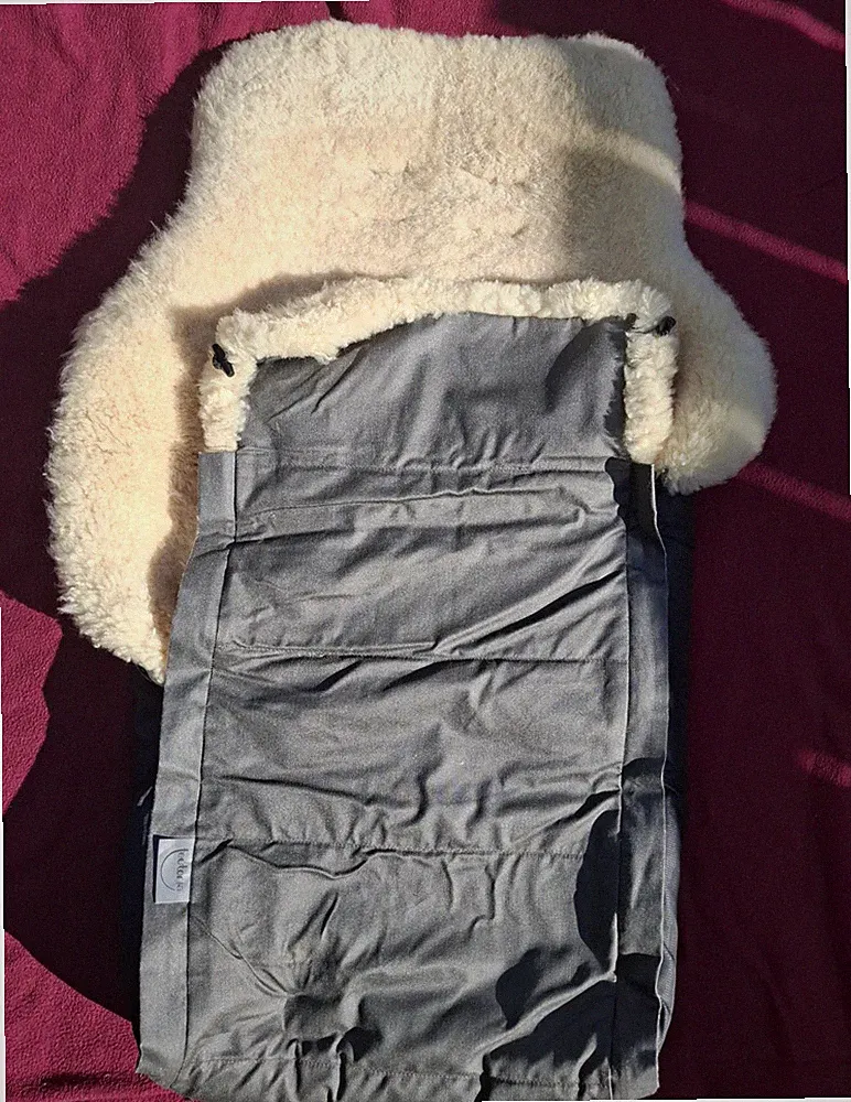 Teutonia Lammfell Fußsack – Echtfell – für Kinderwagen & Buggy
