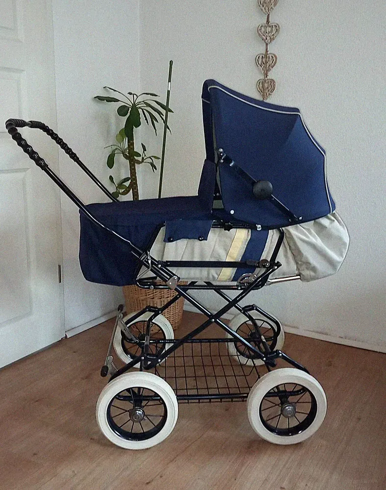 Teutonia Quattro Vintage 80-90er Kombi Kinderwagen Retro Nostalgie Leinen Öko