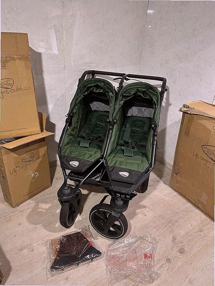 Tfk Duo 2 Oliv Zwillingswagen Geschwisterkinderwagen