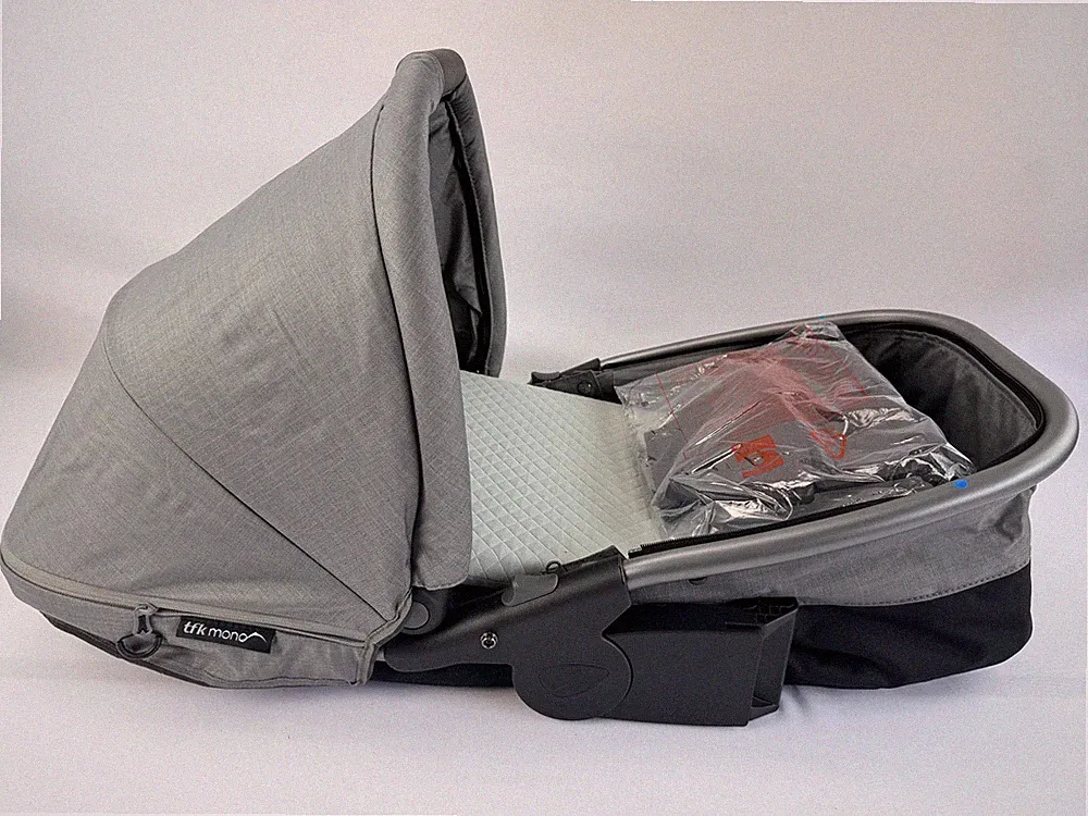 TFK Mono Combi Babywanne für Kinderwagen Grau mit Zubehör