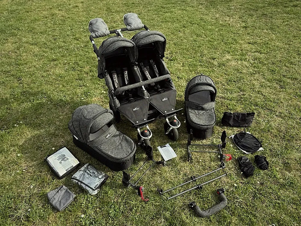 TFK Twinner Twist Duo Premium, Zwillings-/Geschwister-Wagen, mit viel Zubehör !