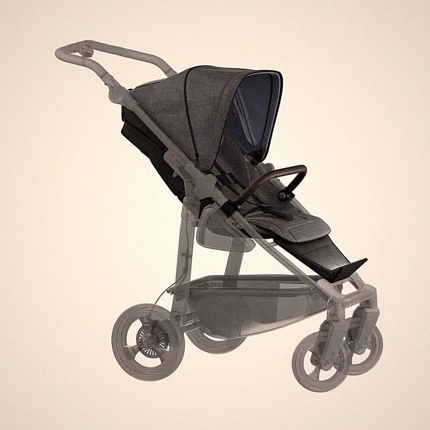 TFK XXL Sportsitz Einhang Sitz Aufsatz Kinderwagen Mono Pro Premium Grau