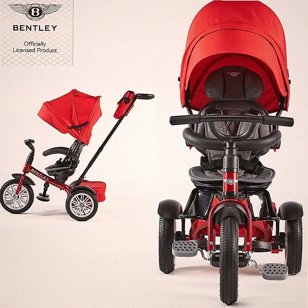THE BENTLEY STROLLER TRIKE DRAGON RED Kinderwagen Tricycle 3Wheel Rotating Seat