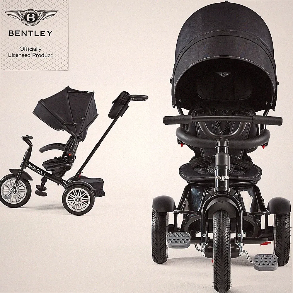 THE BENTLEY STROLLER TRIKE ONYX BLACK Kinderwagen Tricycle 3Wheel Rotating Seat
