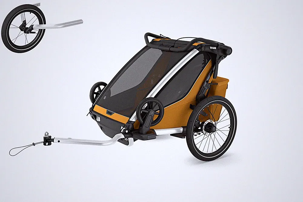 Thule Chariot Sport 2er Double Multisport Fahrradanhänger Anhänger Natural Go...