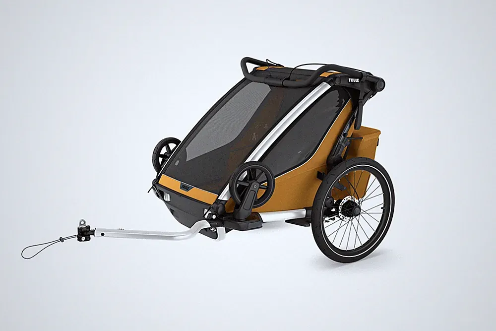 Thule Chariot Sport 2er Double Multisport Fahrradanhänger Anhänger Natural Gold