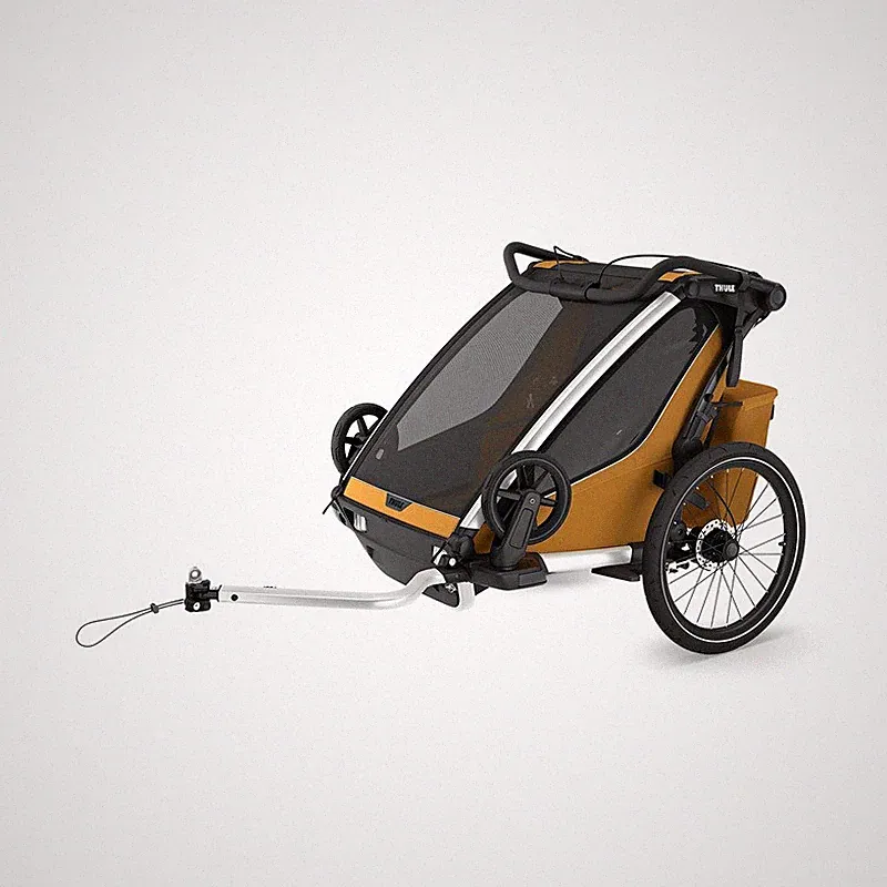 Thule Kinderwagen Buggy Chariot Sport 2 Joggingwagen Natur Gold - Sehr Gut