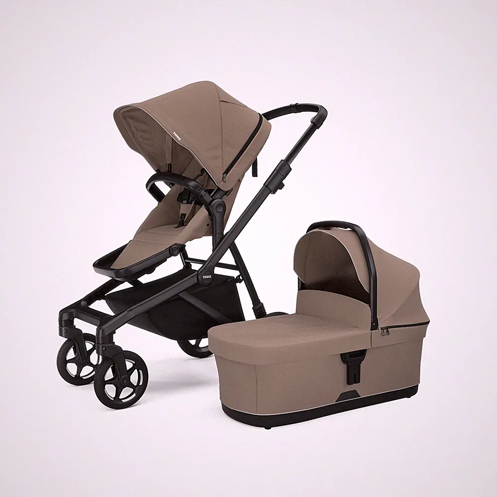 Thule Sleek 2 Kinderwagen Buggy Sportwagen Bundle klappbar taupe