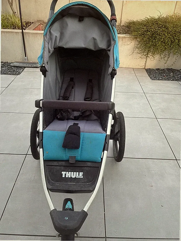 Thule Urban Glide Jogger Dreirad Einsitzer klappbar blau/grau