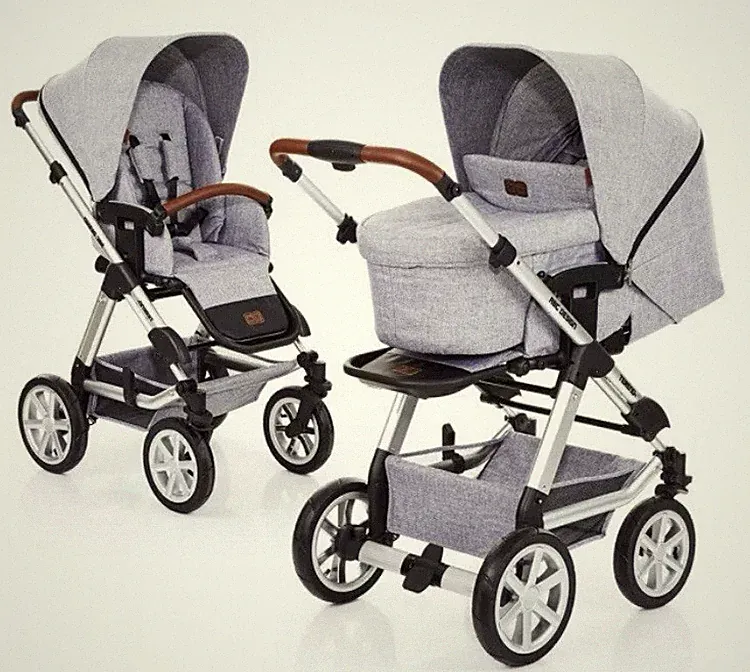 TOP! Baby Kinderwagen ABC Design Tereno 4 Kombi 2in1 Babywanne + Sitz+Luftreifen
