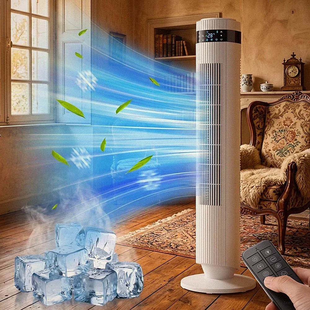 Tragbar Turmventilator mit Fernbedienung Standventilator Ventilator Kühlgeräte