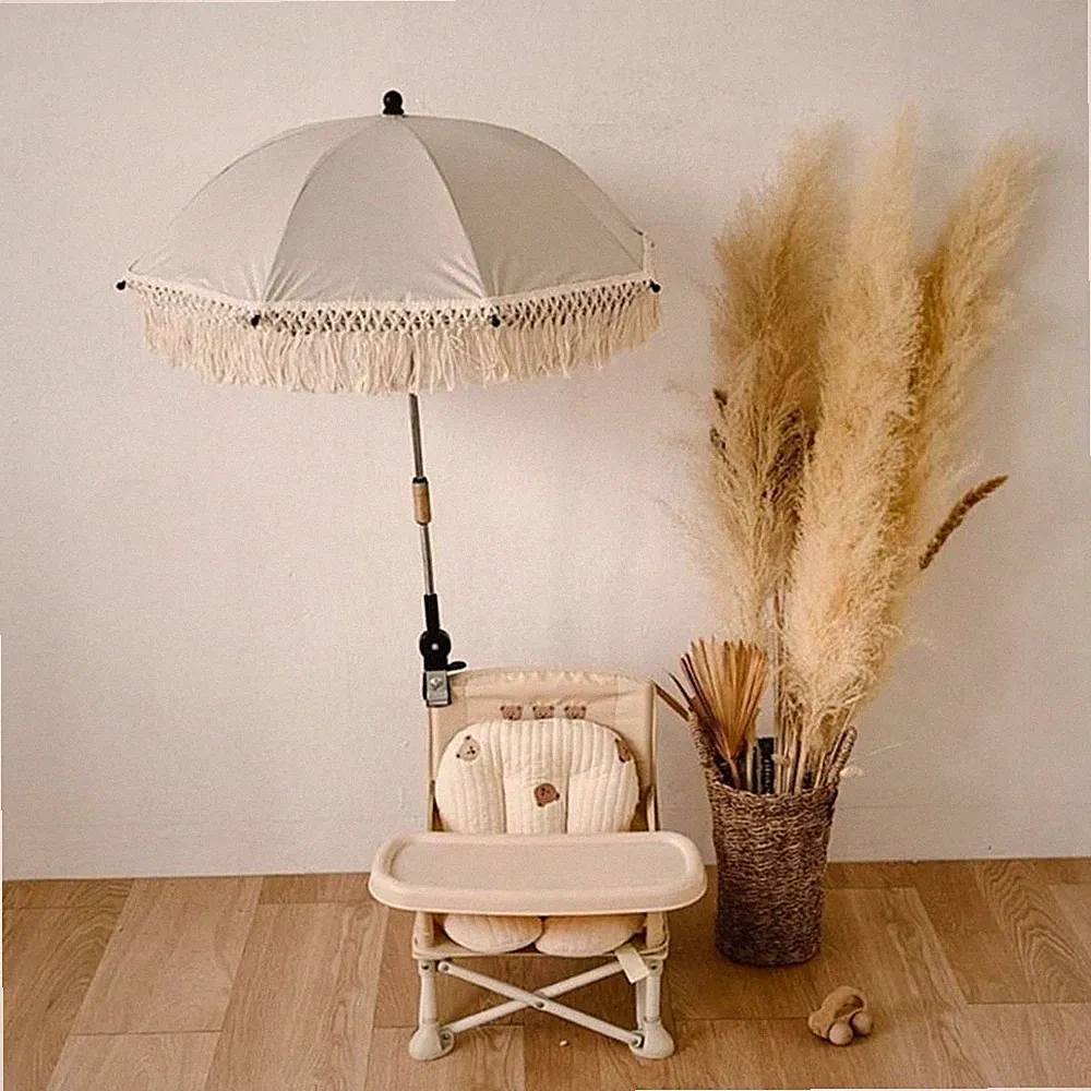 Tragbarer, faltbarer Sonnenschirm für Kinderwagen, ideal für Strand und