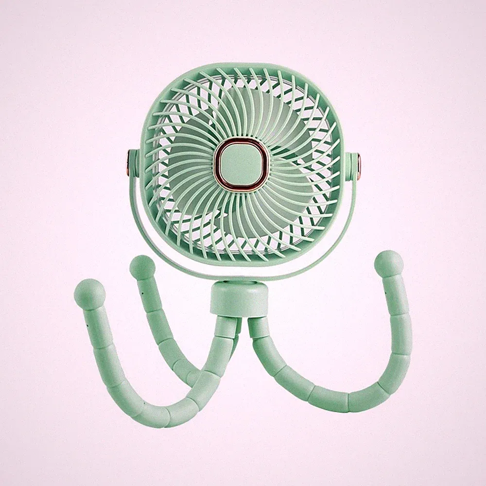Tragbarer Kinderwagen Ventilator Einstellbare Geschwindigkeit Lüfter Verlänger