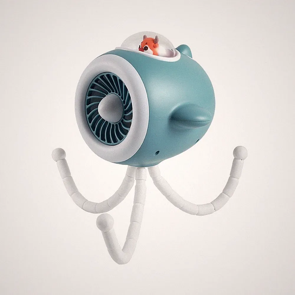 Tragbarer Kinderwagen Ventilator Verstellbare Geschwindigkeit Ventilator Abnehmb
