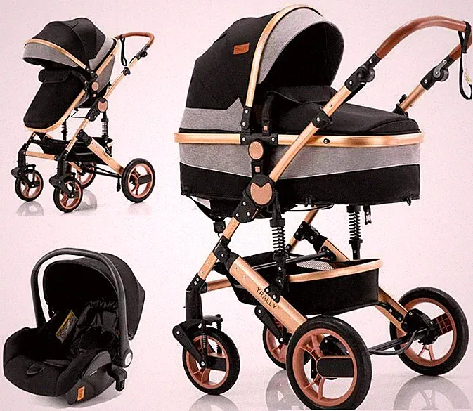 Trally® 3in1 Kinderwagen Komplettset Reisebuggy & Autositz Kombikinderwagen T3