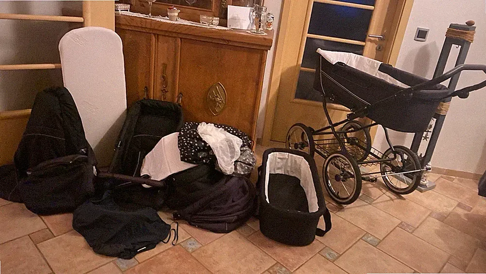 Trille Kinderwagen mit viel Zubehör riesige Wanne Und Sportwagenaufsatz