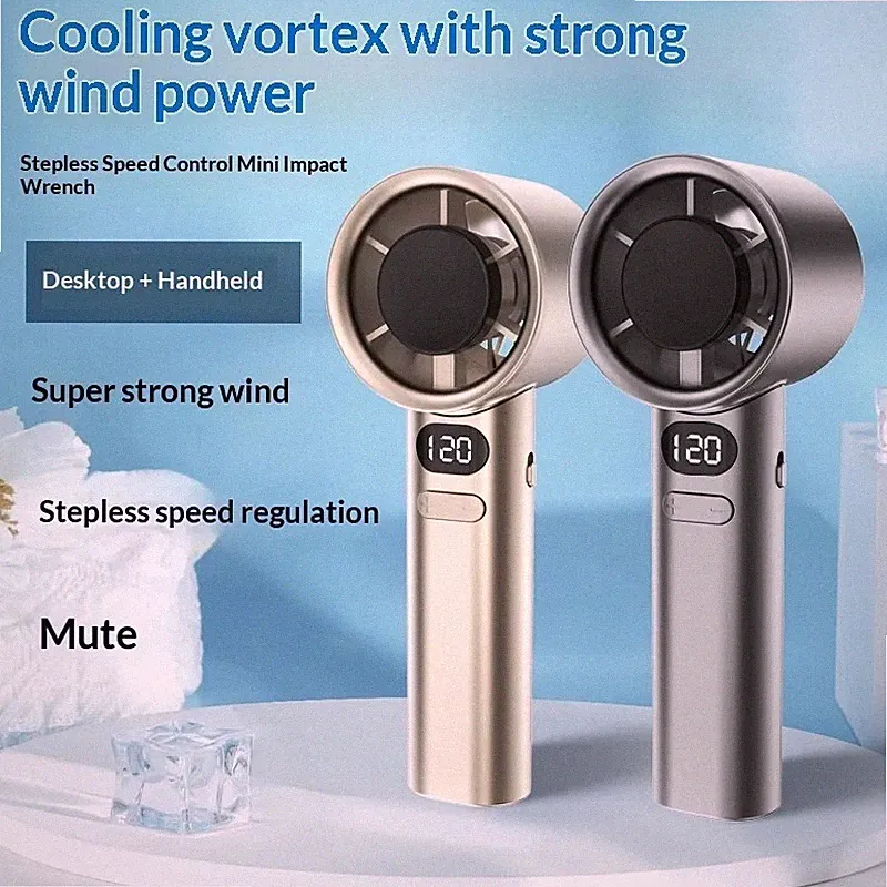 Turbo Faltbarer Ventilator Wiederaufladbar Tragbar Elektrisch Ventilator Eiskühl