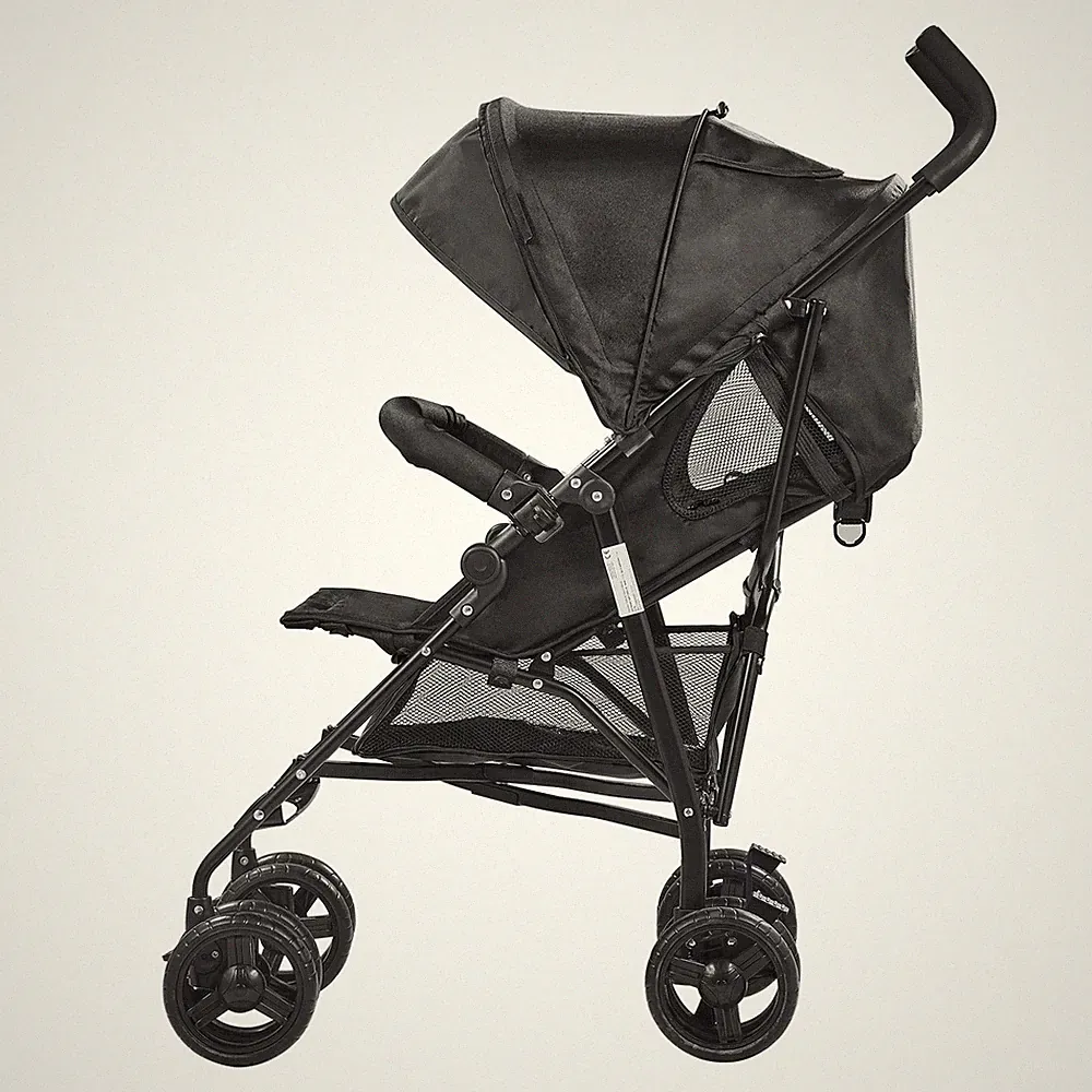 Uimoso Kinderwagen Kinderbuggy Buggy Reisebuggy verstellbare Rückenlehne Schwarz