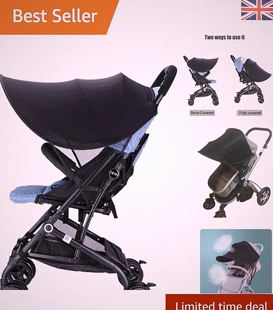 Universal Baby Sonnenschutz Sonnendach für Kinderwagen - UV-Schutz und Wasserdicht