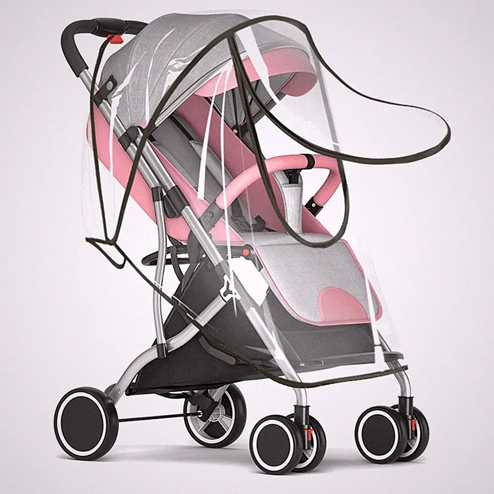 Universal Kinderwagen Regenschutz Faltbar Mit Fenster Transparent